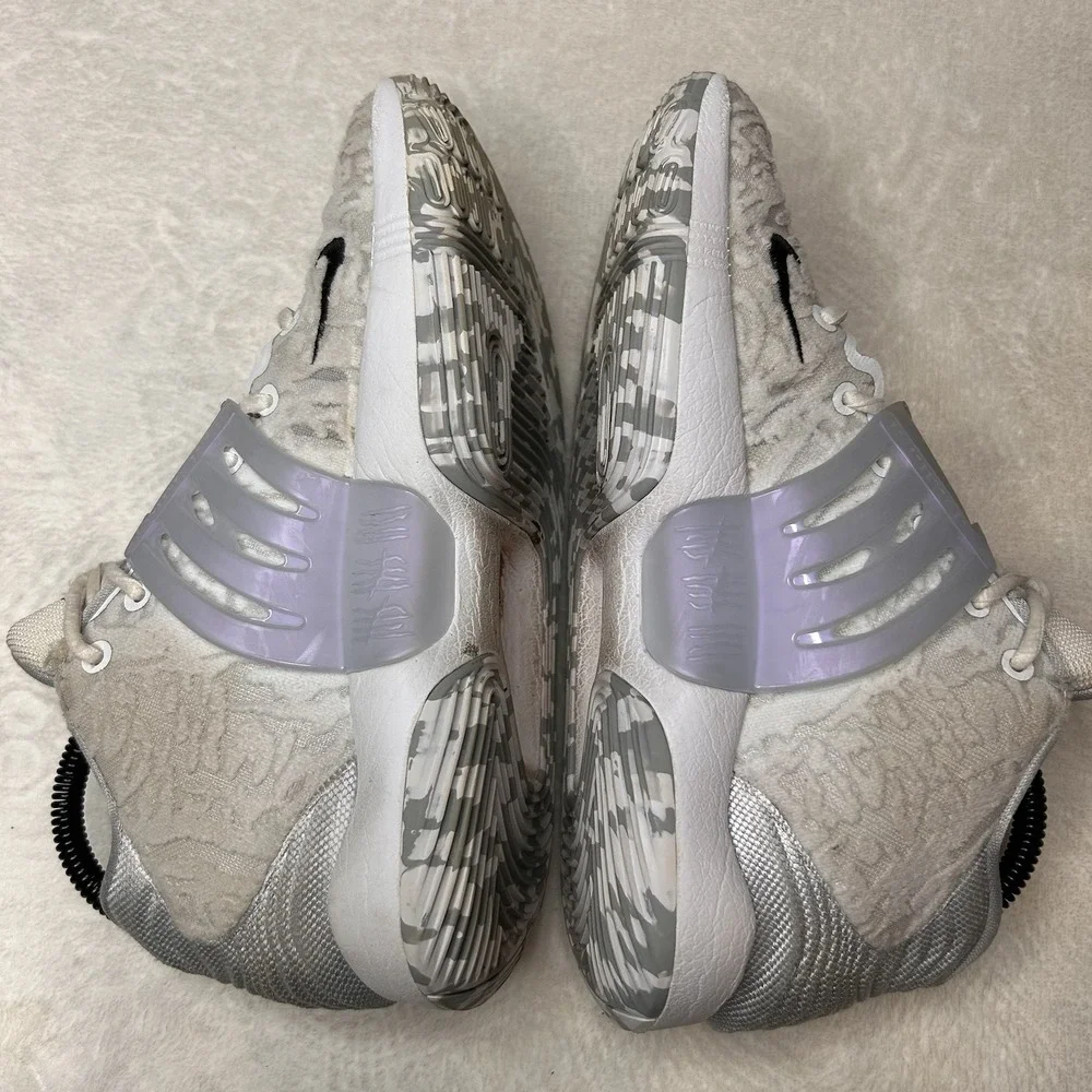 Nike Kevin Durant KD14 Home‎ Sneakers Mens 7.5 High Top White Wolf CW3935-100